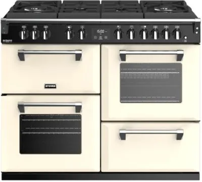 Stoves Richmond S1100 DF GTG DeLuxe Cuisinière Electrique Gaz Noir, Crème A