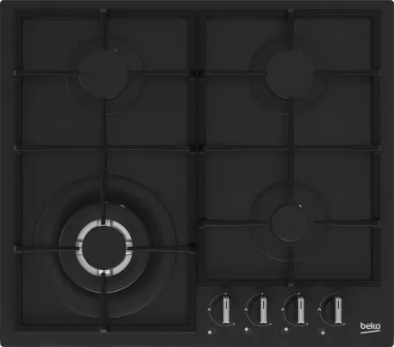 Beko HIYG 64225 SBO plaque Noir Intégré 60 cm Gaz 4 zone(s)