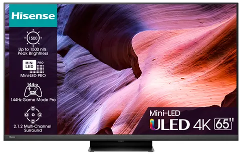 Hisense 65U8KQ TV 165,1 cm (65") 4K Ultra HD Wifi Noir, Gris 500 cd/m²
