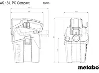 Metabo 602028850 Aspirateur 6 L Aspirateur sans sac Sec&humide Sac à poussière