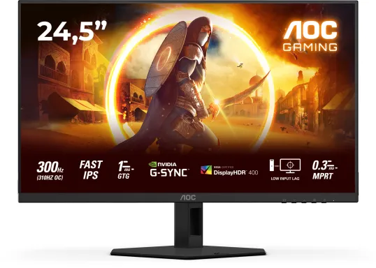 AOC G4 25G4SRE écran plat de PC 62,2 cm (24.5") 1920 x 1080 pixels Full HD LED Noir, Rouge