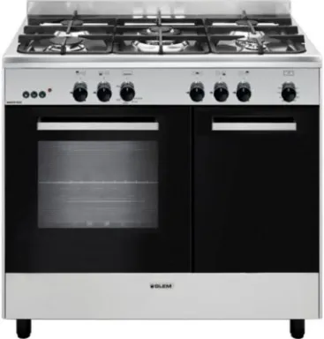 Glem Gas GA960PCGIX four et cuisinière Noir, Acier inoxydable