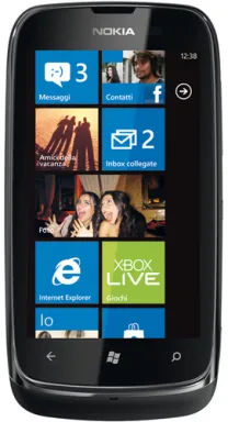 Nokia Lumia 610 9,4 cm (3.7") SIM unique Windows Phone 7.5 3G Micro-USB B 0,25 Go 8 Go 1300 mAh Noir