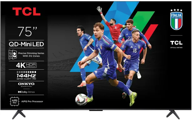TCL 75C69K TV 190,5 cm (75") 4K Ultra HD Smart TV Wifi Métallique