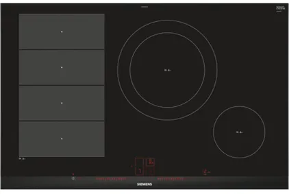 Siemens EX875LEC1E plaque Noir, Acier inoxydable Intégré Plaque avec zone à induction 4 zone(s)