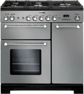 Falcon Kitchener 90 Cuisinière Electrique Gaz Chrome, Acier inoxydable A