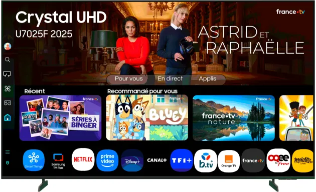 Samsung TV Crystal UHD 43" U7025F 2025, 4K, Smart TV