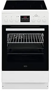 AEG CIB56484BW Cuisinière Electrique Plaque avec zone à induction Noir, Blanc A