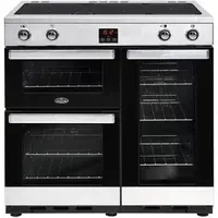 Belling Cookcentre 90 cm Induktion Cuisinière Electrique Plaque avec zone à induction Noir, Acier inoxydable A