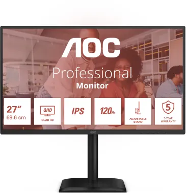 AOC E4 Q27E4U écran plat de PC 68,6 cm (27") 2560 x 1440 pixels Quad HD LED Noir