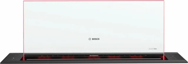 Bosch Serie 8 DDW88MM66 hotte Aspiration vers le bas Noir, Transparent 501 m³/h