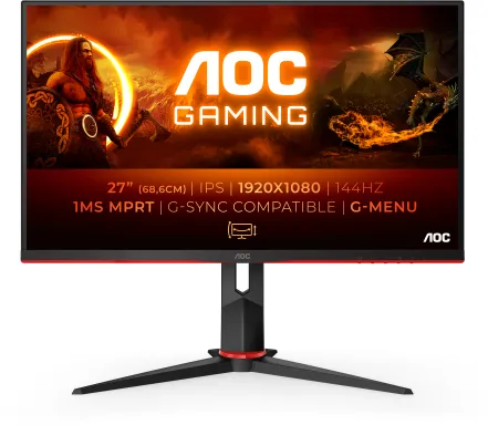 AOC G2 27G2/BK LED display 68,6 cm (27") 1920 x 1080 pixels Full HD Noir, Rouge