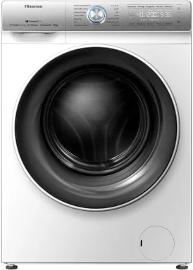 Hisense WFQR1014EVAJMW machine à laver Charge avant 10 kg 1400 tr/min Argent, Blanc