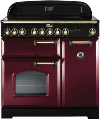 Falcon Classic Deluxe 90 Cuisinière Electrique Plaque avec zone à induction Cerise (fruit) A