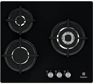 Electrolux EGT6633NOK plaque Noir Intégré Gaz 3 zone(s)