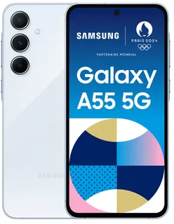 Samsung Galaxy A55 5G 16,8 cm (6.6") Double SIM hybride Android 14 USB Type-C 8 Go 128 Go 5000 mAh Bleu