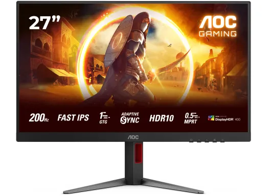 AOC 27G4HA écran plat de PC 68,6 cm (27") 1920 x 1080 pixels Full HD LED Noir, Rouge