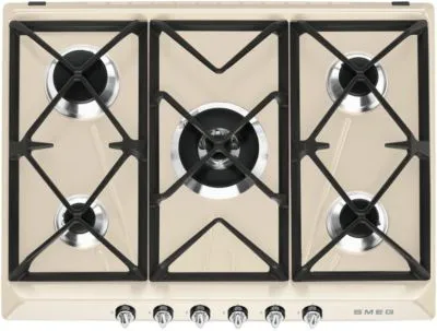 Smeg Victoria SR975PGH plaque Crème Intégré 68.5 cm Gaz 5 zone(s)