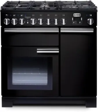 Falcon Professional Deluxe 90 DF Cuisinière Electrique Gaz Noir A