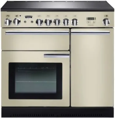 Falcon Professional+ 90 Cuisinière Electrique Plaque avec zone à induction Crème, Acier inoxydable A