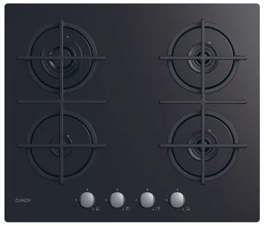 Candy CVG6B Noir Intégré 59 cm Gaz sur plaque de cuisson en verre 4 zone(s)