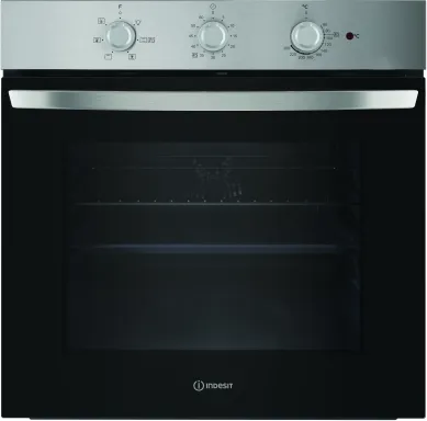 Indesit IO 2350H X 66 L Noir, Acier inoxydable