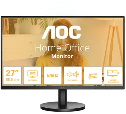 AOC B3 U27B3A écran plat de PC 68,6 cm (27") 3840 x 2160 pixels 4K Ultra HD LCD Noir