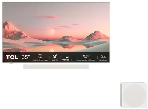 TCL A300 NXTFRAME 65A300 Pro 165,1 cm (65") 4K Ultra HD Smart TV Wifi Blanc 450 cd/m²