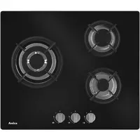 Amica AG3631N plaque Noir Intégré 60 cm Gaz 3 zone(s)