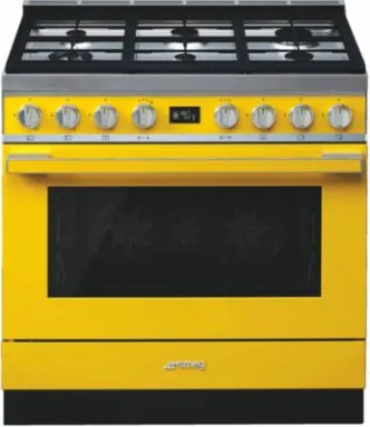 Smeg CPF9GPYW four et cuisinière Electrique Gaz Jaune A+