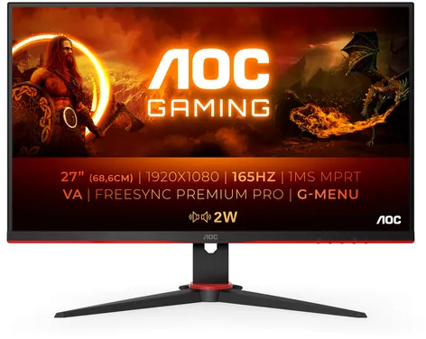 AOC 27G2SAE/BK écran plat de PC 68,6 cm (27") 1920 x 1080 pixels Full HD LED Noir, Rouge