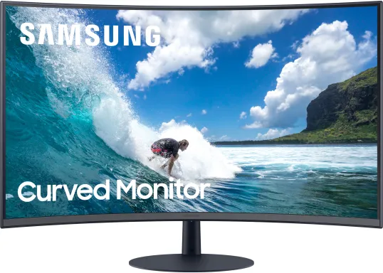 Samsung C27T550FDU écran plat de PC 68,6 cm (27") 1920 x 1080 pixels Full HD Bleu, Gris