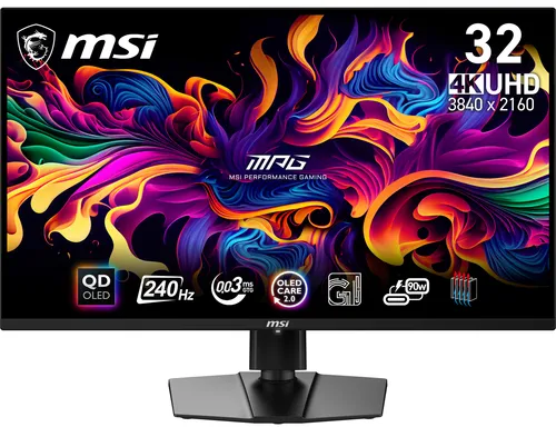 MSI MPG 321URX QD-OLED écran plat de PC 80 cm (31.5") 3840 x 2160 pixels 4K Ultra HD QDOLED Noir