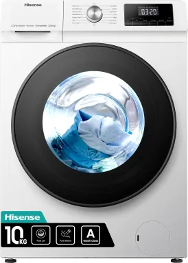 Hisense WDQA1014EVJM machine à laver avec sèche linge Pose libre Charge avant Blanc D