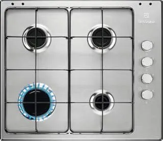 Electrolux EGS6404SX Acier inoxydable Intégré 60 cm Gaz 4 zone(s)