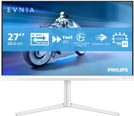 Philips Evnia 5000 écran plat de PC 68,6 cm (27") 3840 x 2160 pixels 4K Ultra HD LCD Blanc