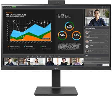 LG 27BQ75QC-B écran plat de PC 68,6 cm (27") 2560 x 1440 pixels Quad HD LED Noir