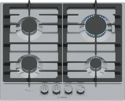 Bosch Serie 6 PCP6A5I90 plaque Acier inoxydable Intégré 58 cm Gaz 4 zone(s)