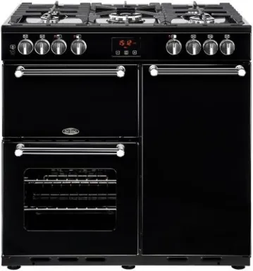 Belling PKENS90DFBLK four et cuisinière Electrique Gaz Noir A