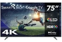 Smart Tech 75QG03H TV 190,5 cm (75") 4K Ultra HD Smart TV Wifi Gris 350 cd/m²