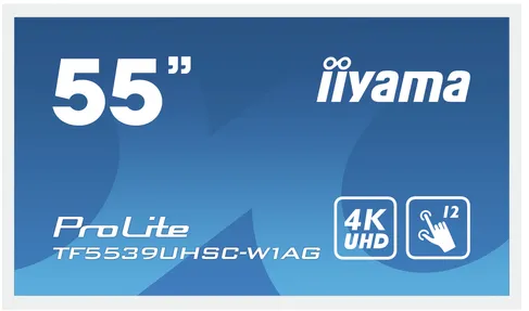 iiyama ProLite TF5539UHSC-W1AG écran plat de PC 139,7 cm (55") 3840 x 2160 pixels 4K Ultra HD LED Écran tactile Multi-utilisateur Blanc