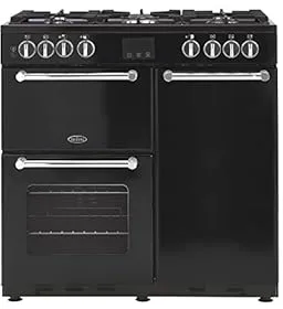 Belling Kensington 90DFT Cuisinière Electrique Gaz Noir A