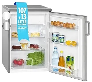 Bomann KS 2194 frigo combine Pose libre 119 L D Acier inoxydable