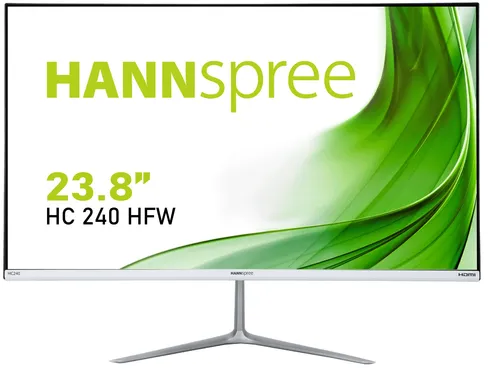 Hannspree HC240HFW écran plat de PC 60,5 cm (23.8") 1920 x 1080 pixels Full HD LED Argent, Blanc