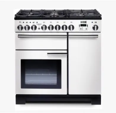 Falcon Professional Deluxe 90 Cuisinière Electrique Gaz Chrome, Blanc A