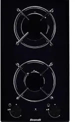 Brandt BPG3200B plaque Noir Intégré 30 cm Gaz 2 zone(s)