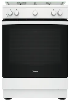 Indesit IS67G1KMW/E/1 Cuisinière Gaz Noir, Blanc A+