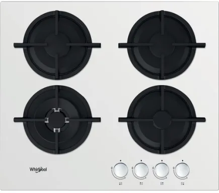 Whirlpool AKT 625/WH Noir, Blanc Intégré 60 cm Gaz 4 zone(s)