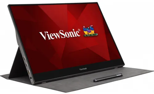 Viewsonic TD1655 écran plat de PC 39,6 cm (15.6") 1920 x 1080 pixels Full HD LED Écran tactile Multi-utilisateur Noir, Argent