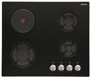 Airlux AV647HBK plaque Noir Intégré Combi 4 zone(s)